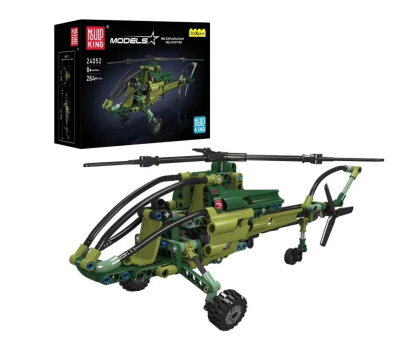 Zabawka edukacyjno-interaktywna Mould King Klocki konstrukcyjne Helikopter Badawczy 284 el. zestaw 2405